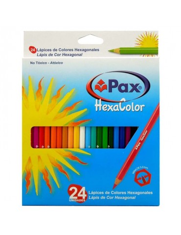 LAPIZ DE COLOR HEXACOLOR X24 PAX